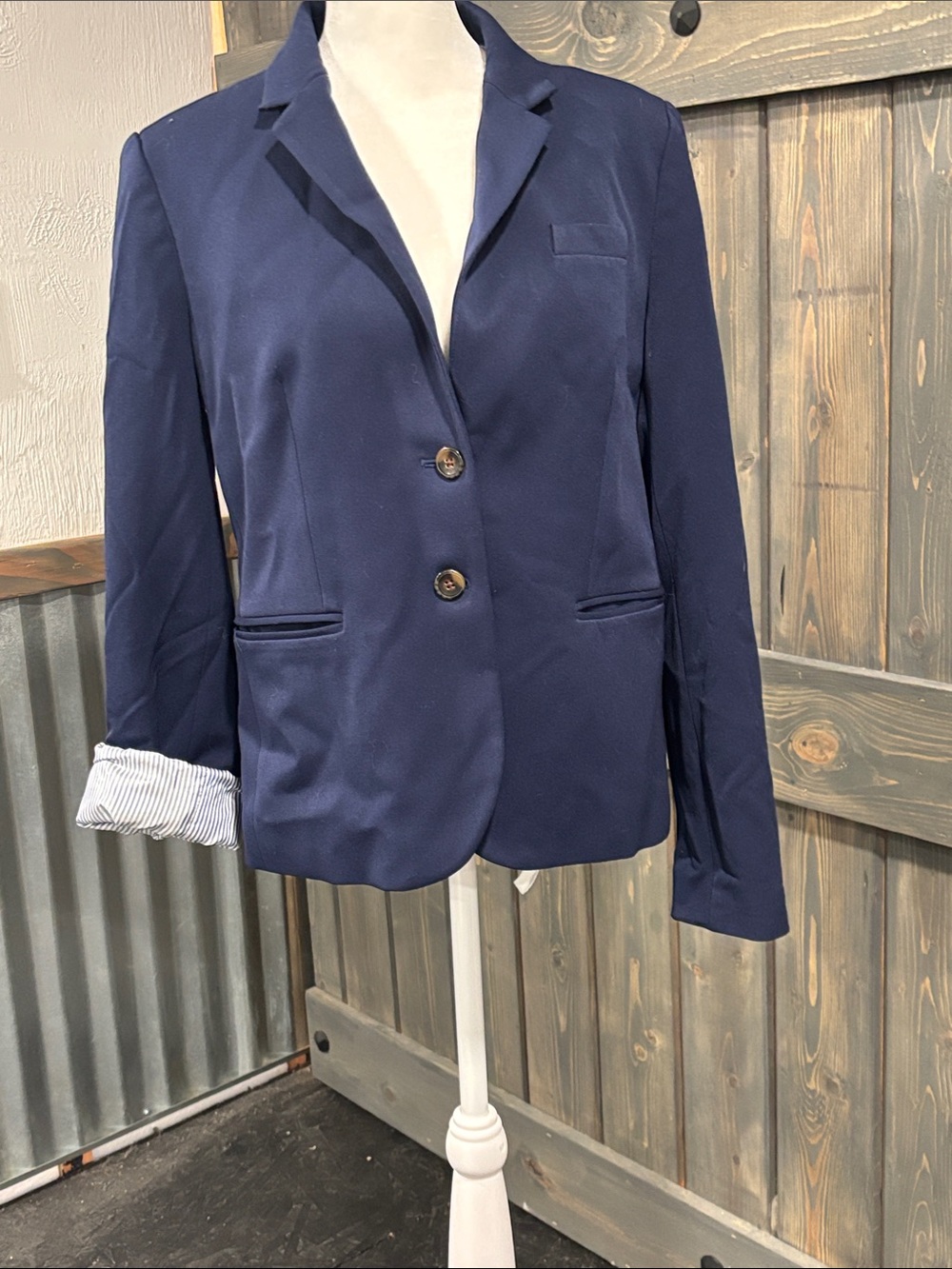 J. Crew Navy Two-Button Women's Blazer